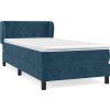 Box spring postel s matrací 90x200 cm samet [3127350] (Barva Tmavě šedá)
