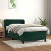 Box spring postel s matrací 90x200 cm samet [3127350] (Barva Tmavě šedá)