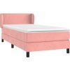 Box spring postel s matrací 90x200 cm samet [3127350] (Barva Tmavě šedá)