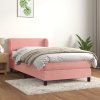 Box spring postel s matrací 90x200 cm samet [3127350] (Barva Tmavě šedá)