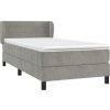 Box spring postel s matrací 90x200 cm samet [3127530] (Barva Tmavě šedá)