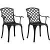 3dílný bistro set litý hliník [3070587] (Barva Černá)
