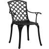 3dílný bistro set litý hliník [3070587] (Barva Černá)