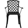 3dílný bistro set litý hliník [3070587] (Barva Černá)