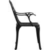 3dílný bistro set litý hliník [3070587] (Barva Černá)
