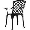 3dílný bistro set litý hliník [3070587] (Barva Černá)