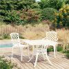 3dílný bistro set litý hliník [3070587] (Barva Černá)
