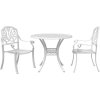 3dílný bistro set litý hliník [3216324] (Barva Bílá)
