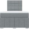 Box spring postel s matrací 120x200 cm textil [3293935] (Barva Světle šedá)