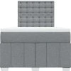 Box spring postel s matrací 120x200 cm textil [3293949] (Barva Světle šedá)