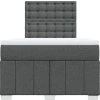 Box spring postel s matrací 120x200 cm textil [3293949] (Barva Světle šedá)