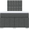 Box spring postel s matrací 120x200 cm textil [3293949] (Barva Světle šedá)