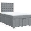 Box spring postel s matrací 120x200 cm textil [3293949] (Barva Světle šedá)