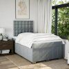 Box spring postel s matrací 120x200 cm textil [3293949] (Barva Světle šedá)