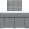 Box spring postel s matrací 120x200 cm textil [3293949] (Barva Světle šedá)