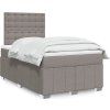 Box spring postel s matrací 120x200 cm textil [3293949] (Barva Světle šedá)