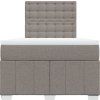 Box spring postel s matrací 120x200 cm textil [3293949] (Barva Světle šedá)
