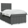 Box spring postel s matrací 120x200 cm textil [3293949] (Barva Světle šedá)