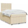 Box spring postel s matrací 120x200 cm textil [3293949] (Barva Světle šedá)