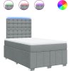 Box spring postel s matrací 120x200 cm textil [3293949] (Barva Světle šedá)