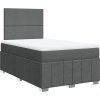 Box spring postel s matrací 120x200 cm textil [3291629] (Barva Tmavě šedá)