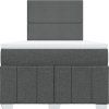 Box spring postel s matrací 120x200 cm textil [3291629] (Barva Tmavě šedá)