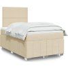 Box spring postel s matrací 120x200 cm textil [3291629] (Barva Tmavě šedá)
