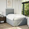 Box spring postel s matrací 120x200 cm textil [3291636] (Barva Tmavě šedá)