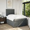 Box spring postel s matrací 120x200 cm textil [3291636] (Barva Tmavě šedá)