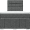 Box spring postel s matrací 120x200 cm textil [3291636] (Barva Tmavě šedá)