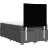 Box spring postel s matrací 120x200 cm textil [3291636] (Barva Tmavě šedá)