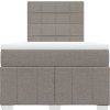 Box spring postel s matrací 120x200 cm textil [3291636] (Barva Tmavě šedá)