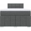 Box spring postel s matrací 120x200 cm textil [3287035] (Barva Světle šedá)