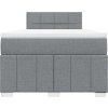Box spring postel s matrací 120x200 cm textil [3287035] (Barva Světle šedá)