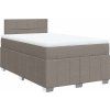 Box spring postel s matrací 120x200 cm textil [3287035] (Barva Světle šedá)