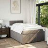 Box spring postel s matrací 120x200 cm textil [3287035] (Barva Světle šedá)