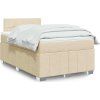 Box spring postel s matrací 120x200 cm textil [3287035] (Barva Světle šedá)