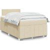 Box spring postel s matrací 120x200 cm textil [3287028] (Barva Světle šedá)