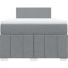 Box spring postel s matrací 120x200 cm textil [3287028] (Barva Světle šedá)
