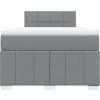 Box spring postel s matrací 120x200 cm textil [3289336] (Barva Tmavě šedá)
