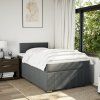 Box spring postel s matrací 120x200 cm textil [3289336] (Barva Tmavě šedá)