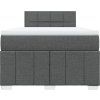 Box spring postel s matrací 120x200 cm textil [3289336] (Barva Tmavě šedá)