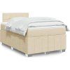Box spring postel s matrací 120x200 cm textil [3289336] (Barva Tmavě šedá)