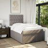 Box spring postel s matrací 120x200 cm textil [3293942] (Barva Světle šedá)