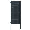 Plotová branka PVC a ocel 100 x 124 cm [145234] (Barva Antracitová)