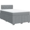 Box spring postel s matrací 120x200 cm textil [3289343] (Barva Tmavě šedá)