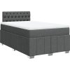 Box spring postel s matrací 120x200 cm textil [3289343] (Barva Tmavě šedá)