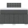 Box spring postel s matrací 120x200 cm textil [3289350] (Barva Tmavě šedá)