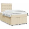 Box spring postel s matrací 120x200 cm textil [3291649] (Barva Světle šedá)