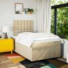 Box spring postel s matrací 120x200 cm textil [3291649] (Barva Světle šedá)
